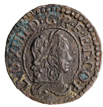 1643. Guerra dels Segadors. Barcelona. 1 sisè. Luis XIV, Primer busto