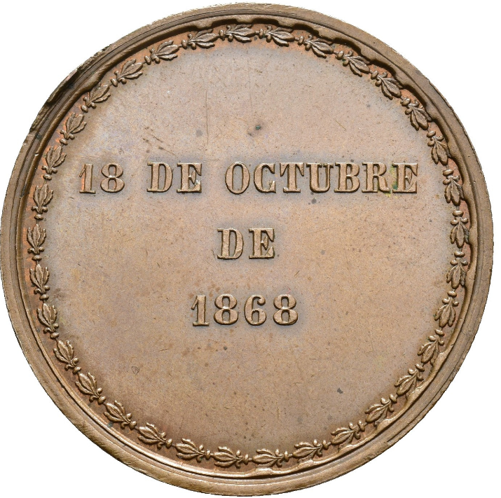 GOBIERNO PROVISIONAL. Medalla. El partido liberal a D. Salustiano Olózaga. 1868. Escasa