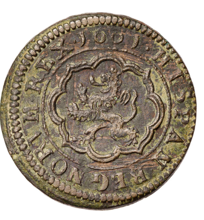 1601. Felipe III. Segovia. 4 maravedís. Acuñaciones del Real Ingenio. MBC/MBC+).