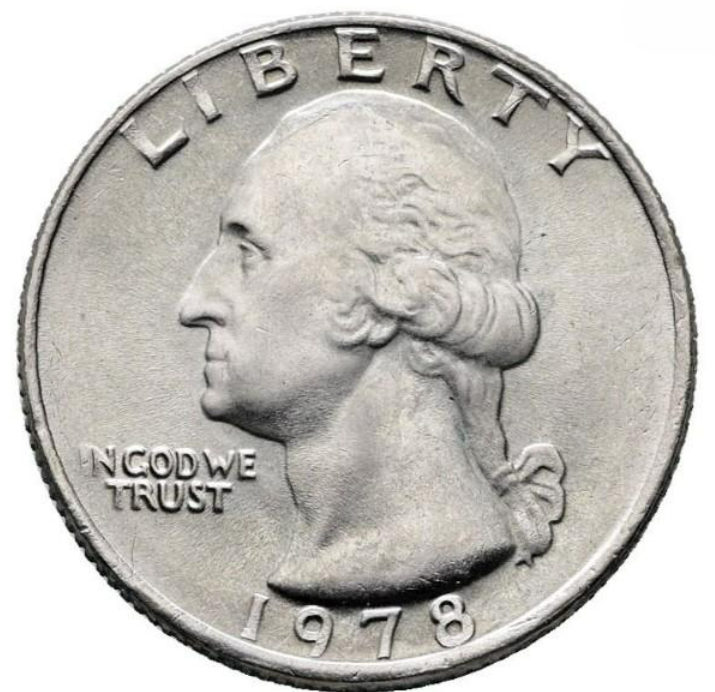 EEUU. Un cuarto (1/4) de Dólar. 1878. Sin Circular.