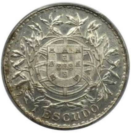 Portugal. 1 Escudo 1916. Encapsulado por PCGS
