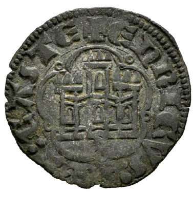 ENRIQUE III (1390-1406). 1/2 blanca. Sevilla. MBC/BC+.