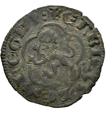 ENRIQUE III (1390-1406). 1/2 blanca. Sevilla. MBC/BC+.