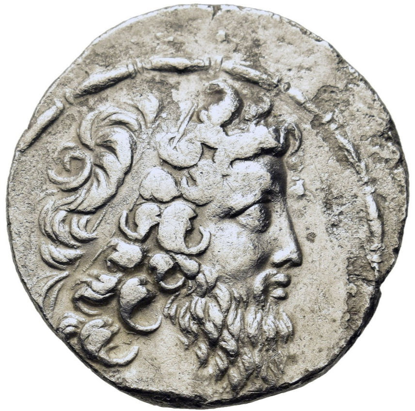 DEMETRIO II (segundo reinado, 129–125 a. C.). Tetradracma de plata
