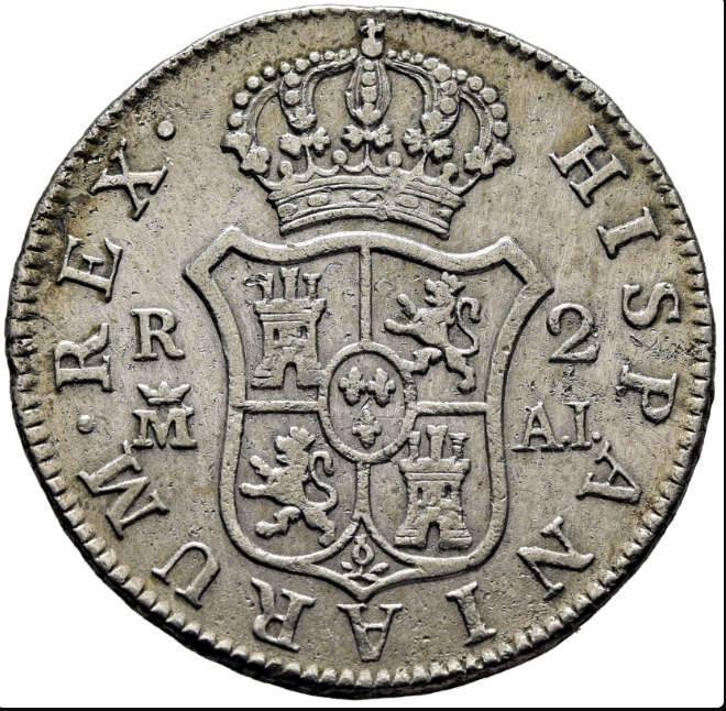 CARLOS IV. Madrid. 2 reales. 1808. AI. MBC/MBC+