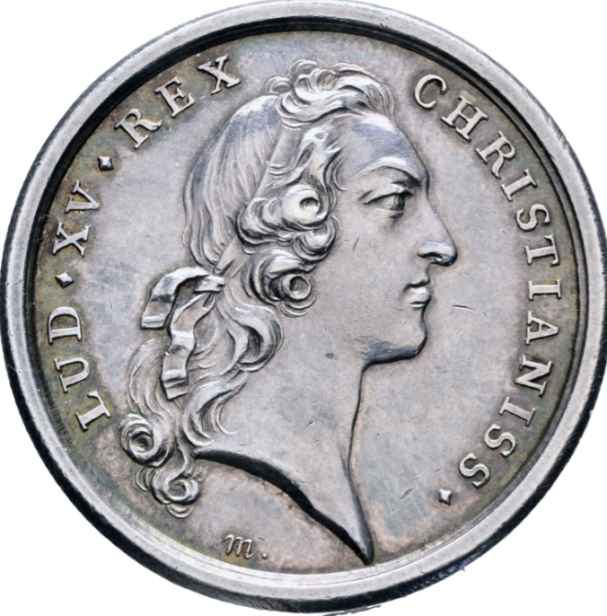 Francia. Luis XV. 1715–1774. Medalla de 1745. Matrimonio con María Teresa de España