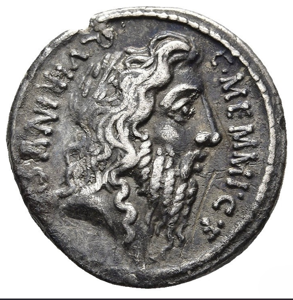 GENS MEMMIA. C. MEMMIUS C.F. Denario (56 a.C.). Roma.