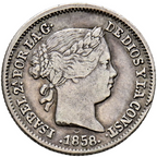 ISABEL II (1833-1868). 1 Real. 1858. Sevilla. Escasa