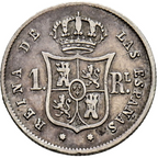 ISABEL II (1833-1868). 1 Real. 1858. Sevilla. Escasa