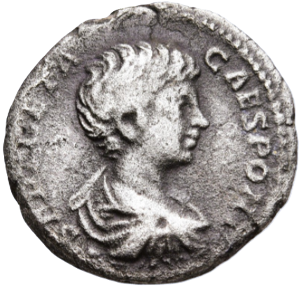 GETA (César, 198-209 d.C.). Roma. Denario de plata.