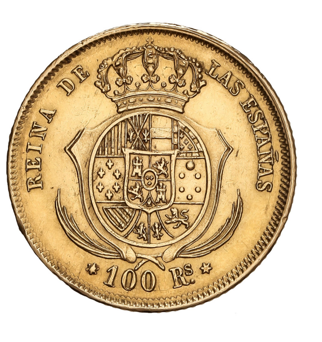 Isabel II. 100 Reales de oro. 1861.
