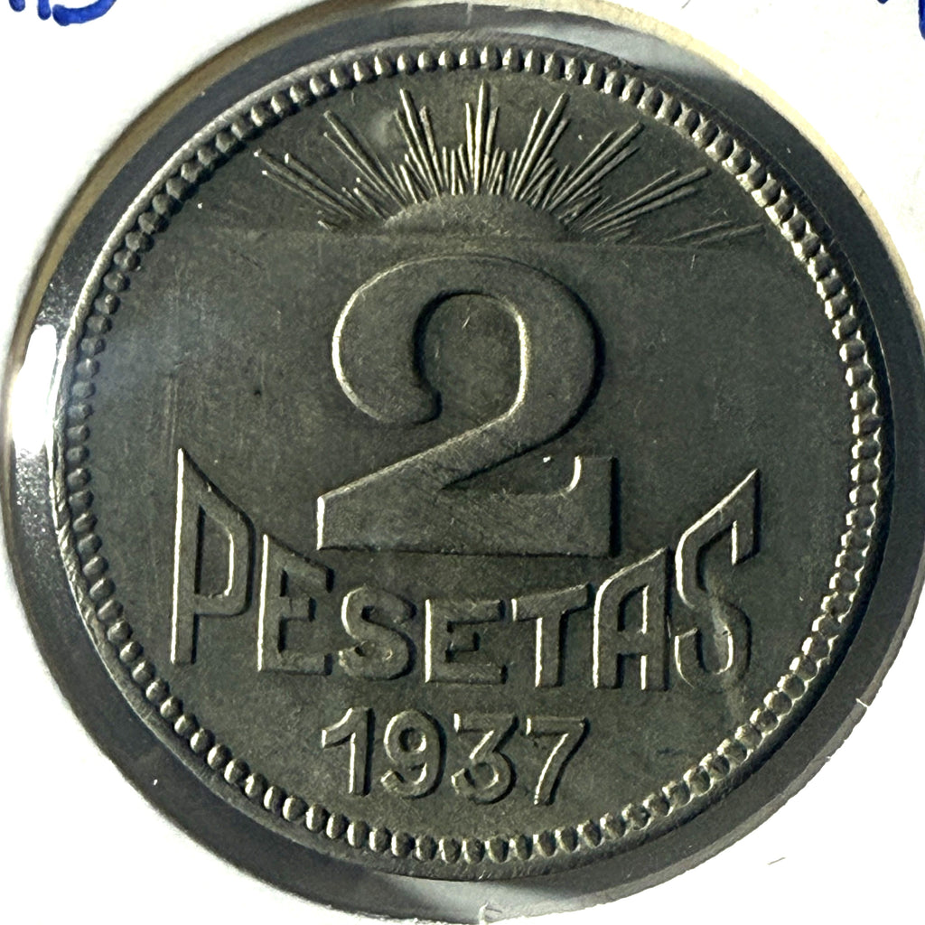 Consejo de Asturias y León. 2 Pesetas. MBC+