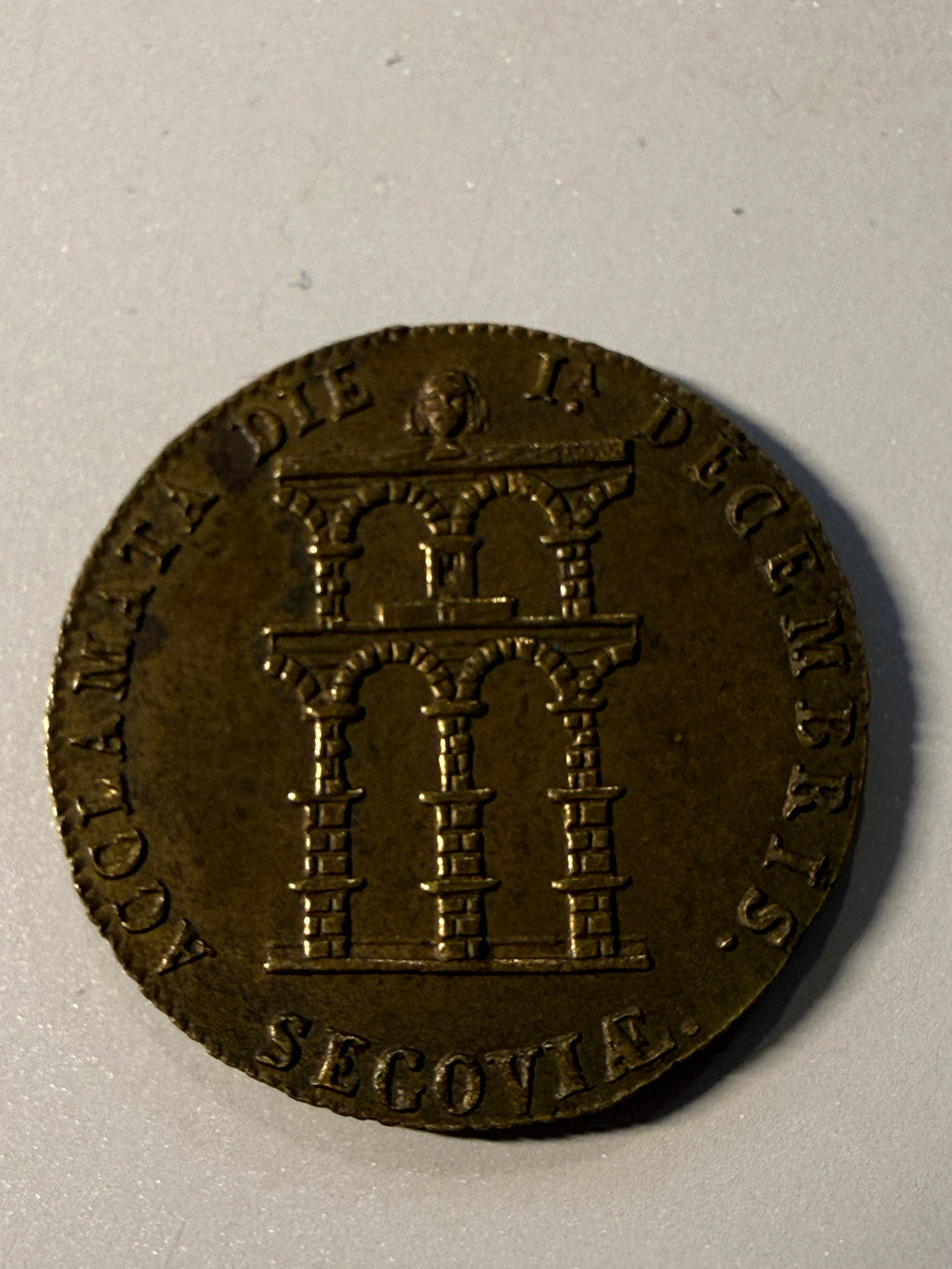 Isabel II. Medalla Mayoría de Edad. Segovia. 1843. EBC. Bella, escasa así, estupendo ejemplar.