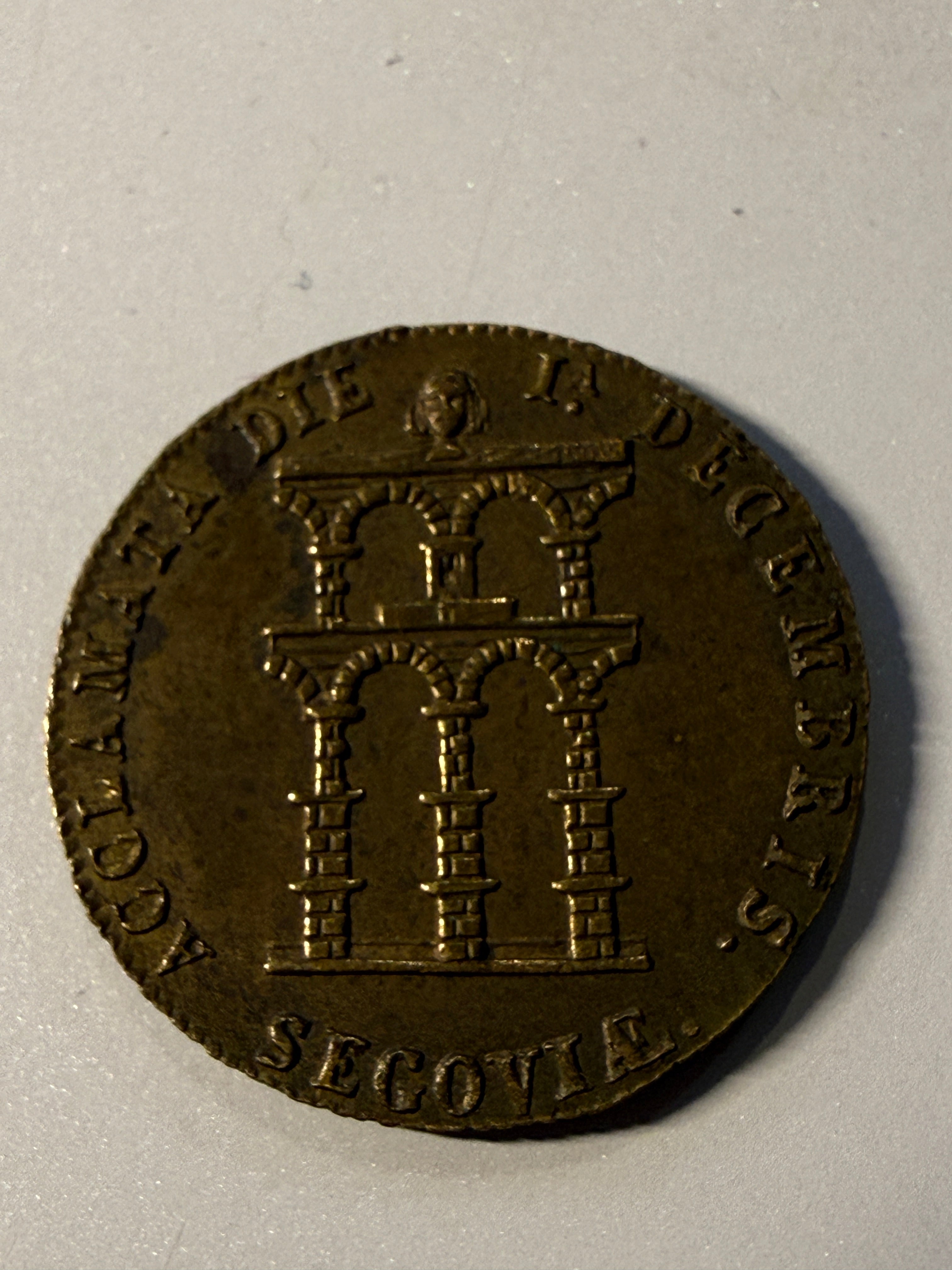 Isabel II. Medalla Mayoría de Edad. Segovia. 1843. EBC. Bella, escasa así, estupendo ejemplar.