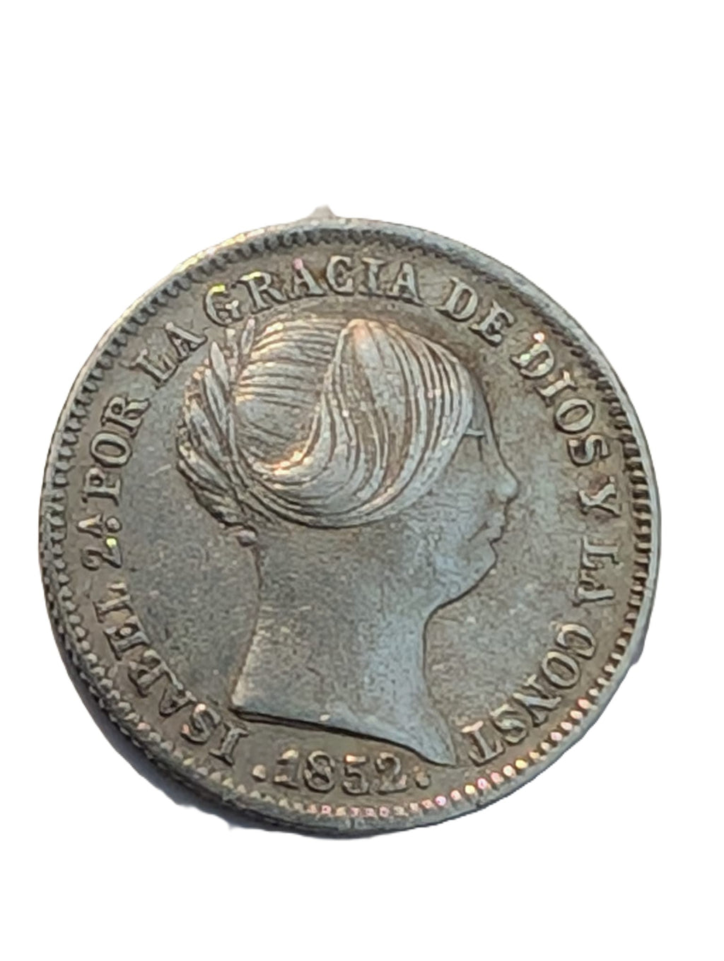 Isabel II. 1 Real. Madrid. 1852. BC+