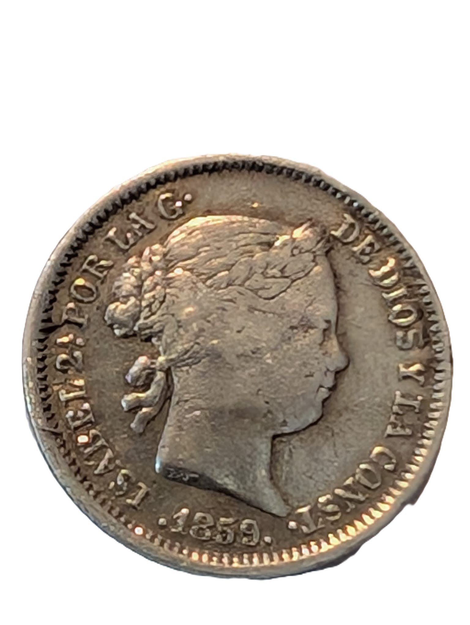 Isabel II. 1 Real. Madrid. 1859. MBC-