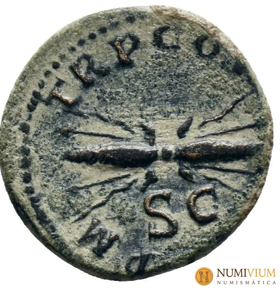 ADRIANO (117-138) Cuadrante de bronce (AE) Roma 121/122 d.C.