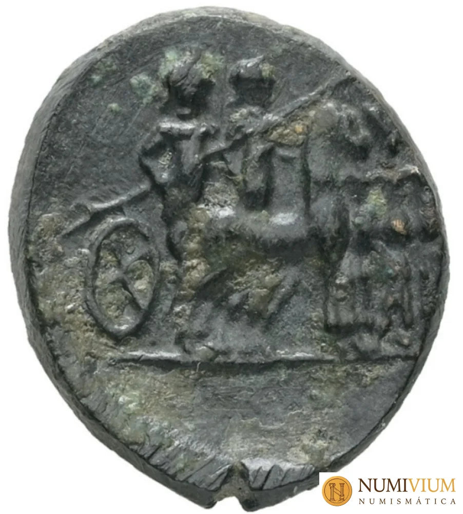 AEOLIS KYME. Bronce. Siglo II a.C.Interesante cobre con escenas clásicas.