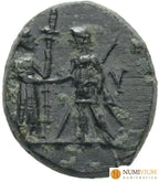 AEOLIS KYME. Bronce. Siglo II a.C.Interesante cobre con escenas clásicas.