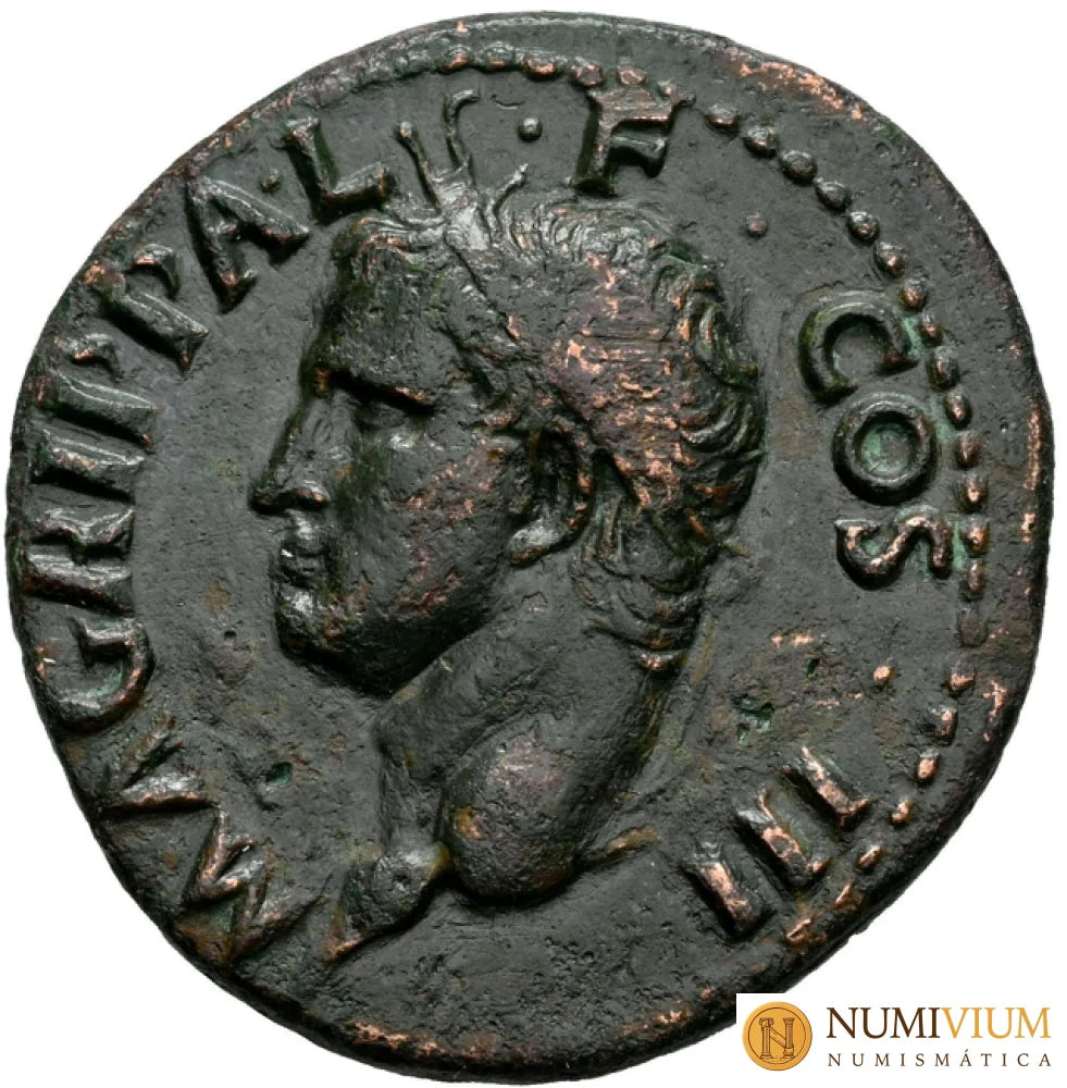 AGRIPPA. As. 37-41 d.C. Roma. (Ric-I 58). MBC+/MBC As