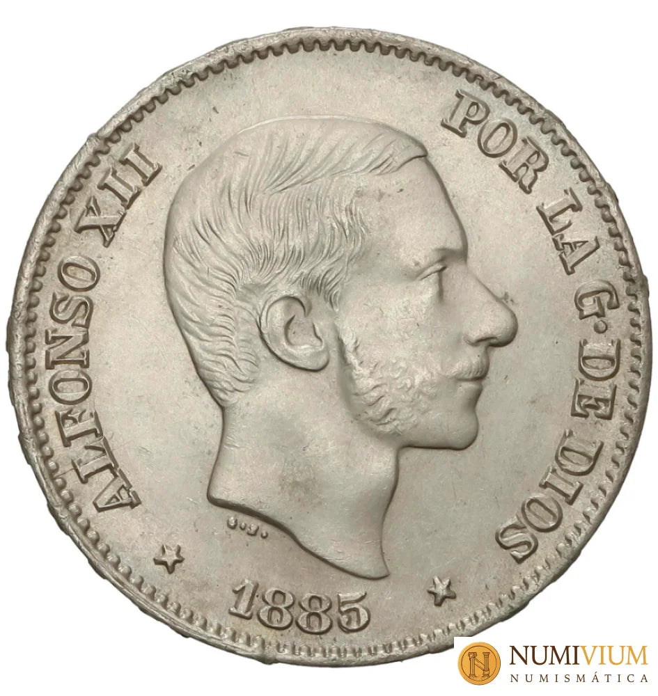 ALFONSO XII. 50 Centavos de Peso. 1885. MANILA. Practicamente Sin Circular