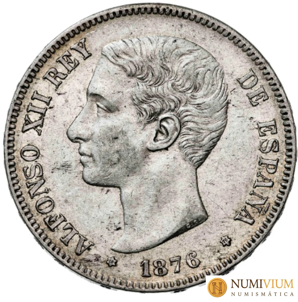 ALFONSO XII. DEM. 5 pesetas. 1876*1876. MBC/MBC+
