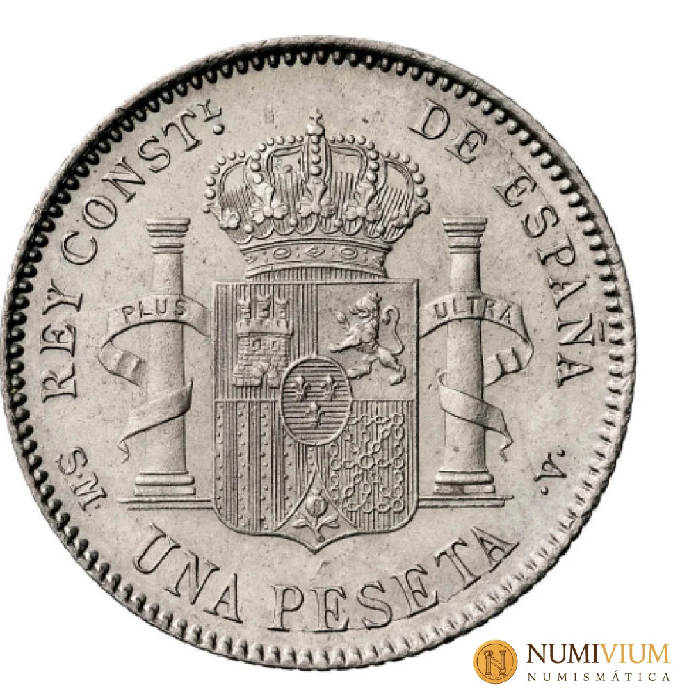Alfonso XIII. 1 peseta. Madrid. 1900. EBC Peseta