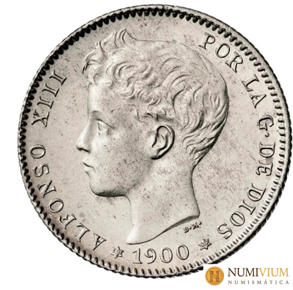 Alfonso XIII. 1 peseta. Madrid. 1900. EBC Peseta