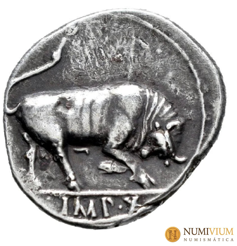 Augusto. Denario. 15-13 a.C. Lugdunum. (Ric-167a). MBC+