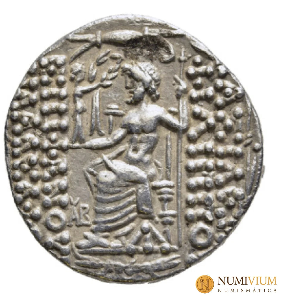 Aulo Gabinio Procónsul Romano (57-55 a.C.). Tetradracma. Tipo póstumo de Filipo I Filadelfo.