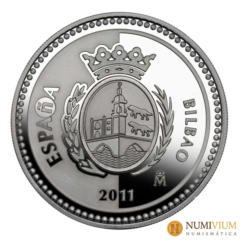 CAPITALES ESPAÑOLAS - BILBAO. 5 € de plata proof