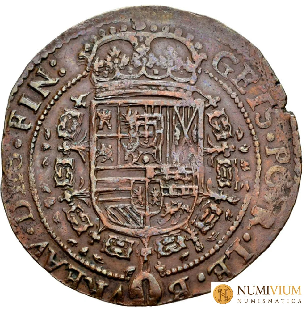 Carlos II (1665-1700). Jetón. 1685. Bruselas. Jetón