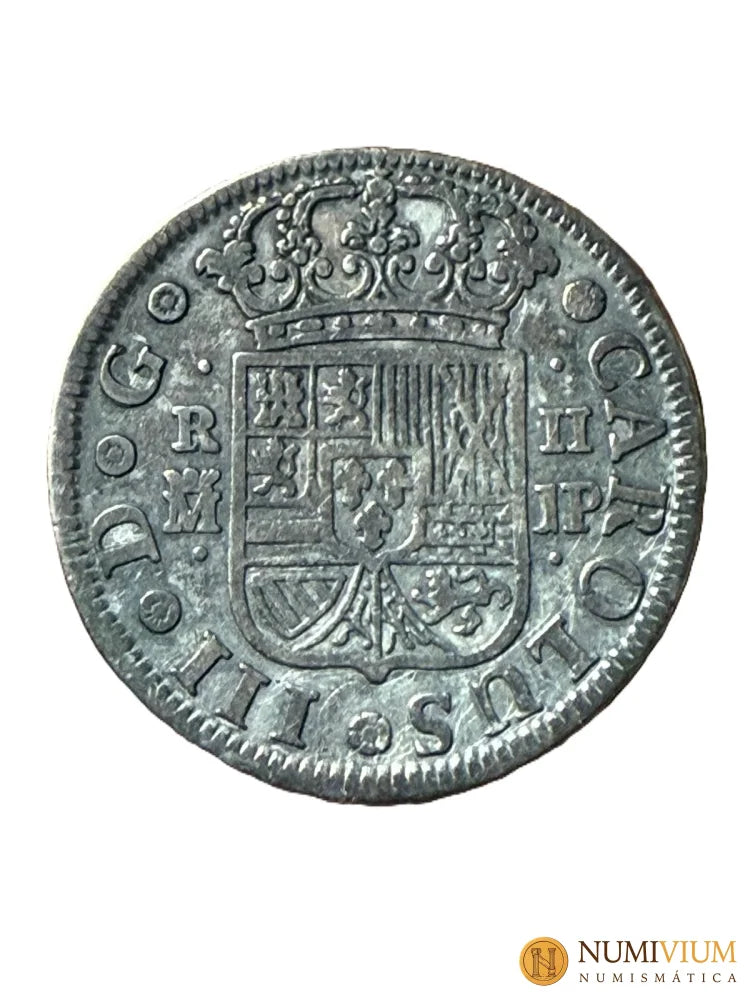 Carlos III 1761 2 Reales M JP. Madrid. MBC 2 Reales