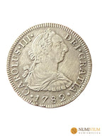 CARLOS III. 2 reales. 1782. México FF. MBC+/EBC-