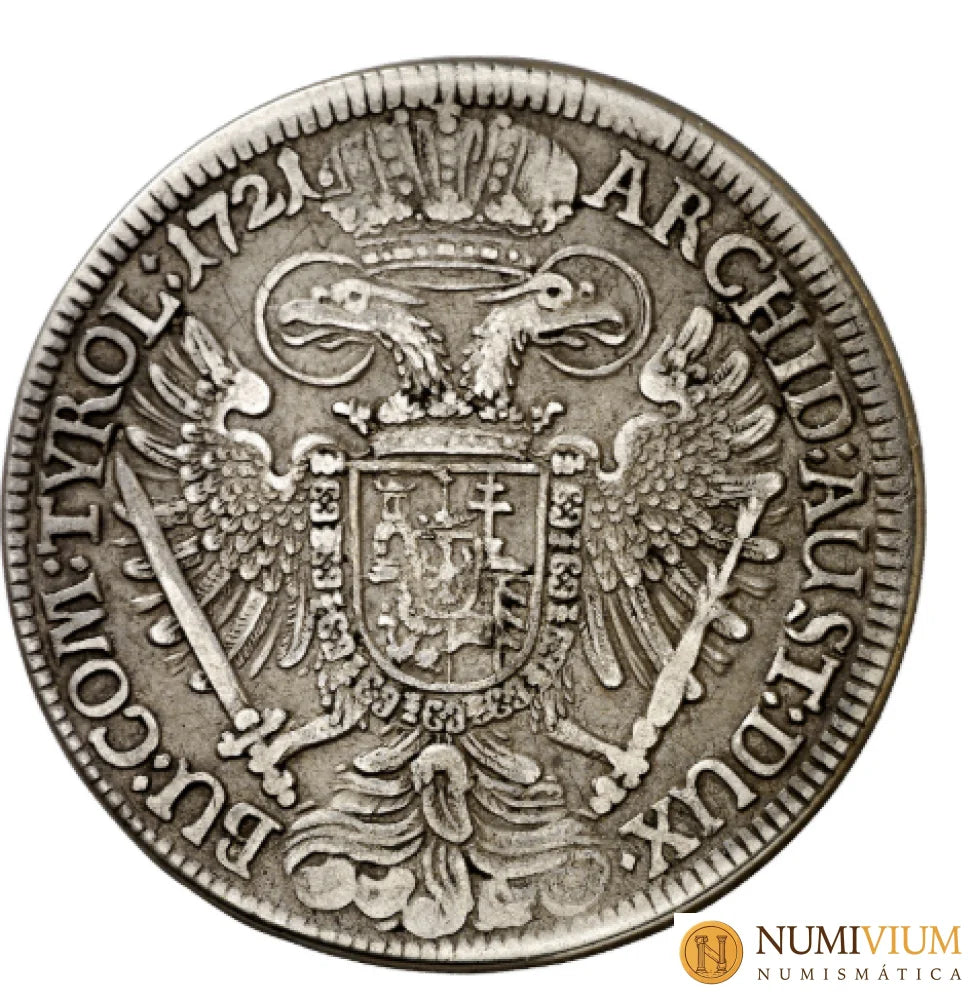 CARLOS III ARCHIDUQUE. 1721. Hall. 1 taler. Escasa. MBC-/MBC. Taler