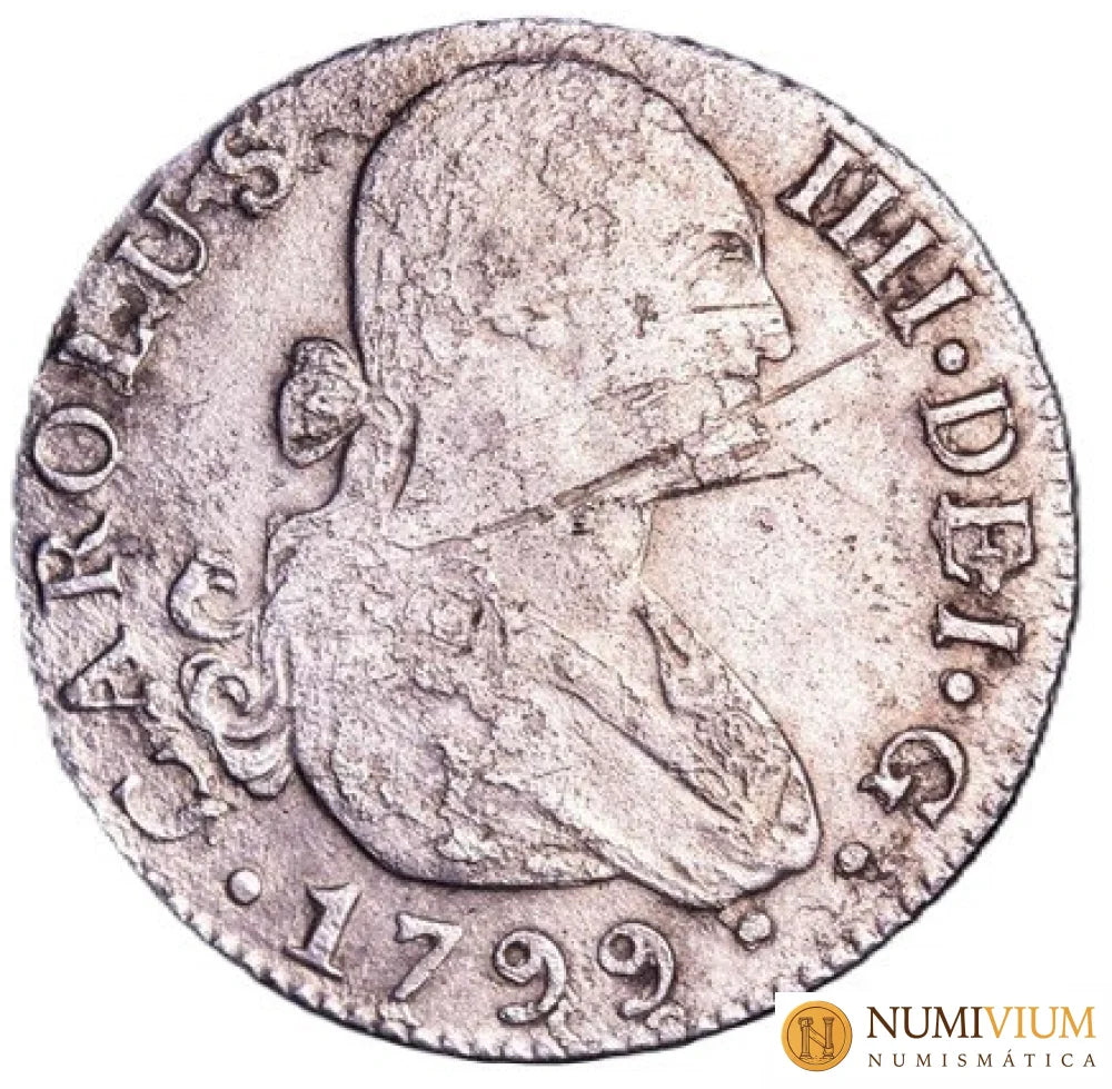 CARLOS IV. 2 Reales. 1799. Sevilla