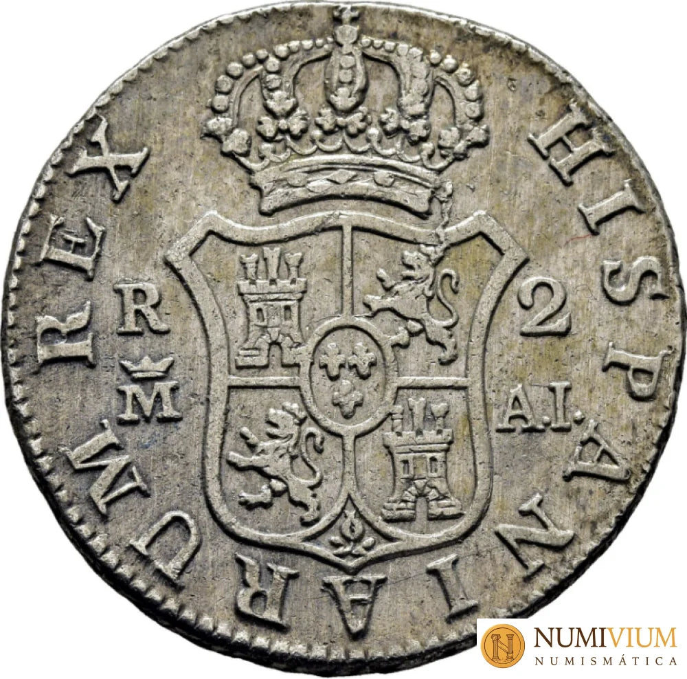 CARLOS IV. Madrid. 2 reales. 1808. AI. EBC-