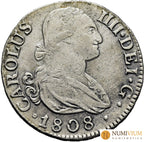 CARLOS IV. Madrid. 2 reales. 1808. AI. EBC-