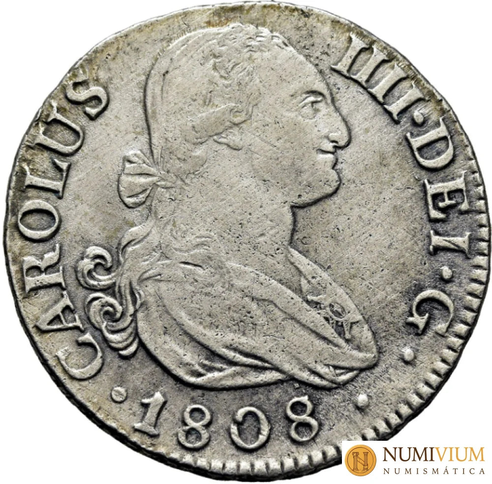 CARLOS IV. Madrid. 2 reales. 1808. AI. EBC-