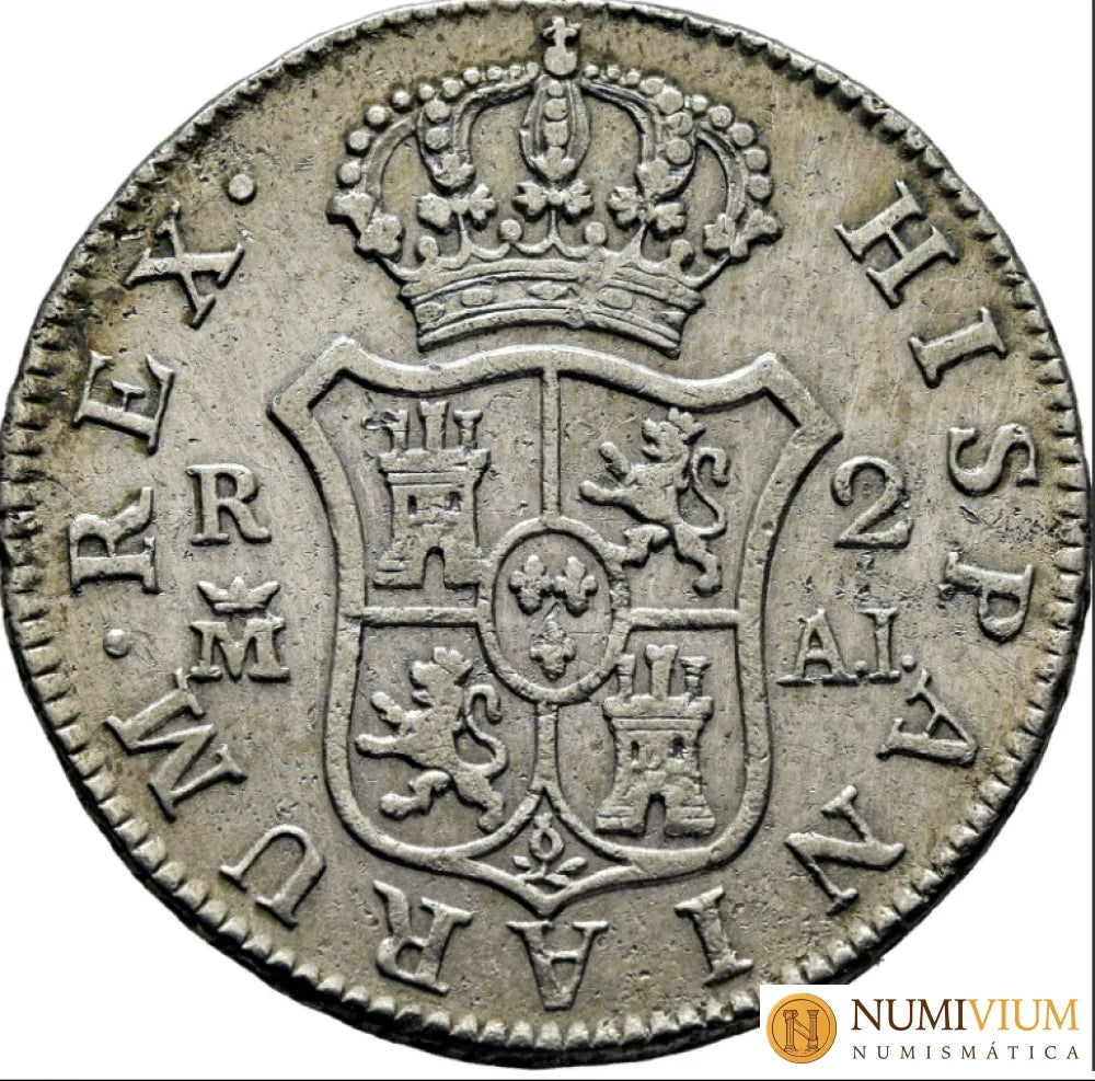 CARLOS IV. Madrid. 2 reales. 1808. AI. MBC/MBC+