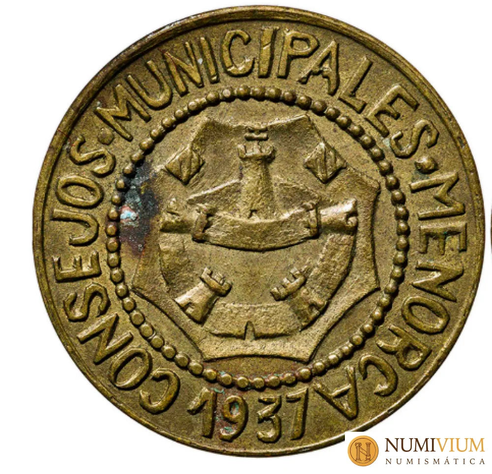 Consejos Municipales de Menorca (Baleares). 1 Peseta. EBC- Emisiones Locales