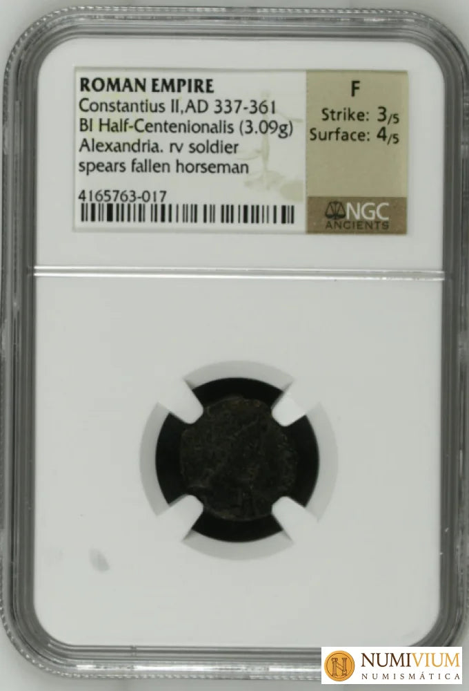 Constantino II. 1/2 centenional. 337-361 D.c. Alejandría. Encapsulada