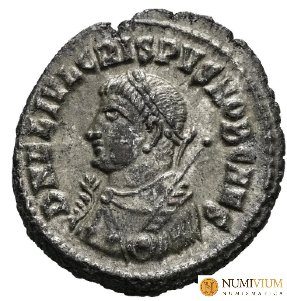 Crispo. Follis. 317 d.C. Heraclea. (Ric-VII 18). Plateado original