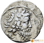 DEMETRIO II (segundo reinado 129–125 a. C.). Tetradracma de plata