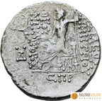 DEMETRIO II (segundo reinado 129–125 a. C.). Tetradracma de plata