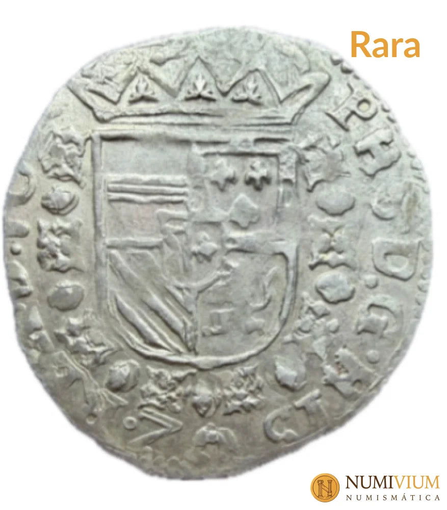 Felipe II (1556- 1598). 1/20 de escudo felipe. 1594. Tournai. Rara - 1/20 de Escudo