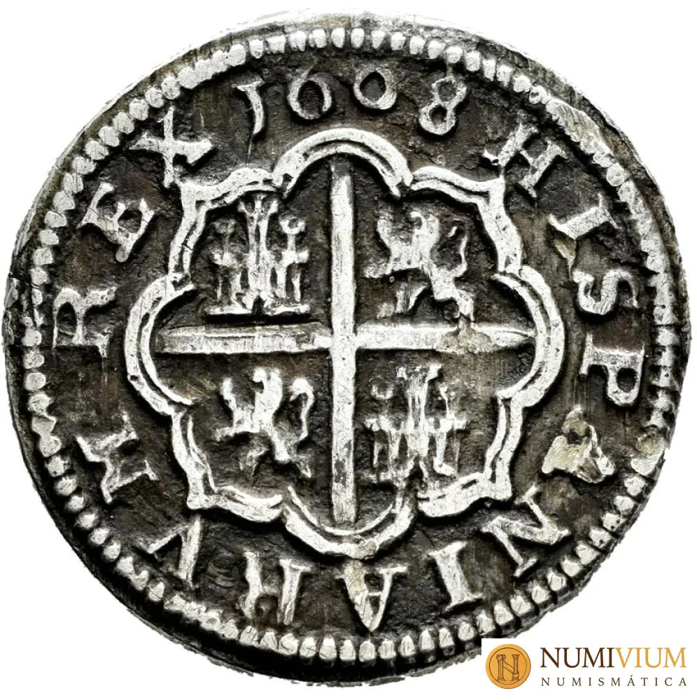 Felipe III (1598-1621). 1 real. 1608. Segovia. Escasa. MBC+
