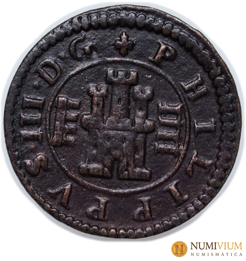 Felipe III (1598-1621). 4 maravedís. Segovia. 1604.