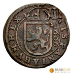 Felipe III (1598-1621). 8 maravedís. 1606. Segovia. Resello XII Resellos