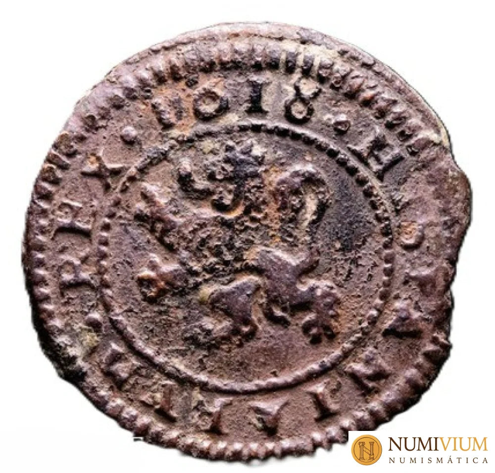 Felipe III (1598-1621). Moneda de IIII (4) maravedís. Segovia. 1618